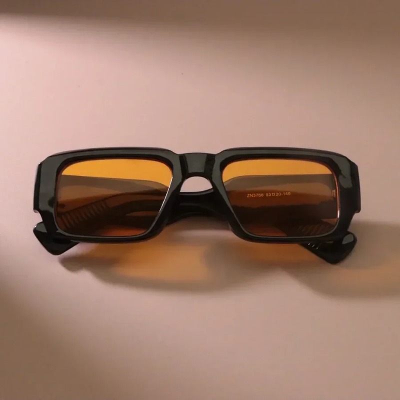 Vintage Fashion Enthusiasts - Retro Kwadratowe Okulary Przeciwsłoneczne Damskie Męskie
