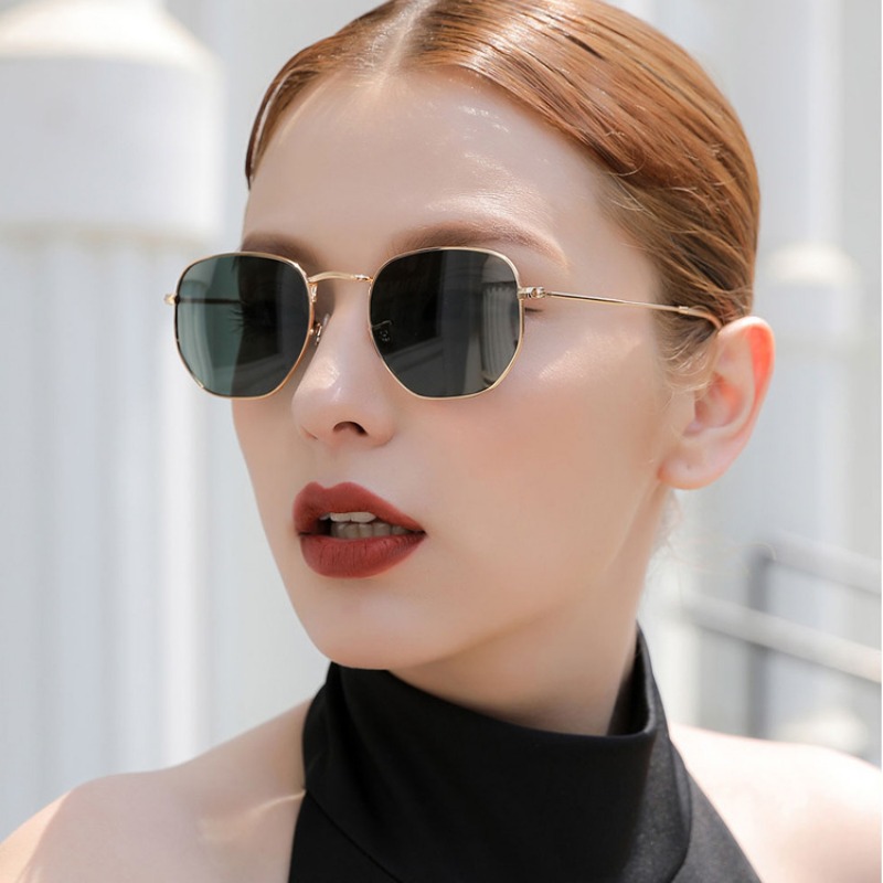Vintage Outdoor Fashion - Okrągłe okulary przeciwsłoneczne w stylu punkowym