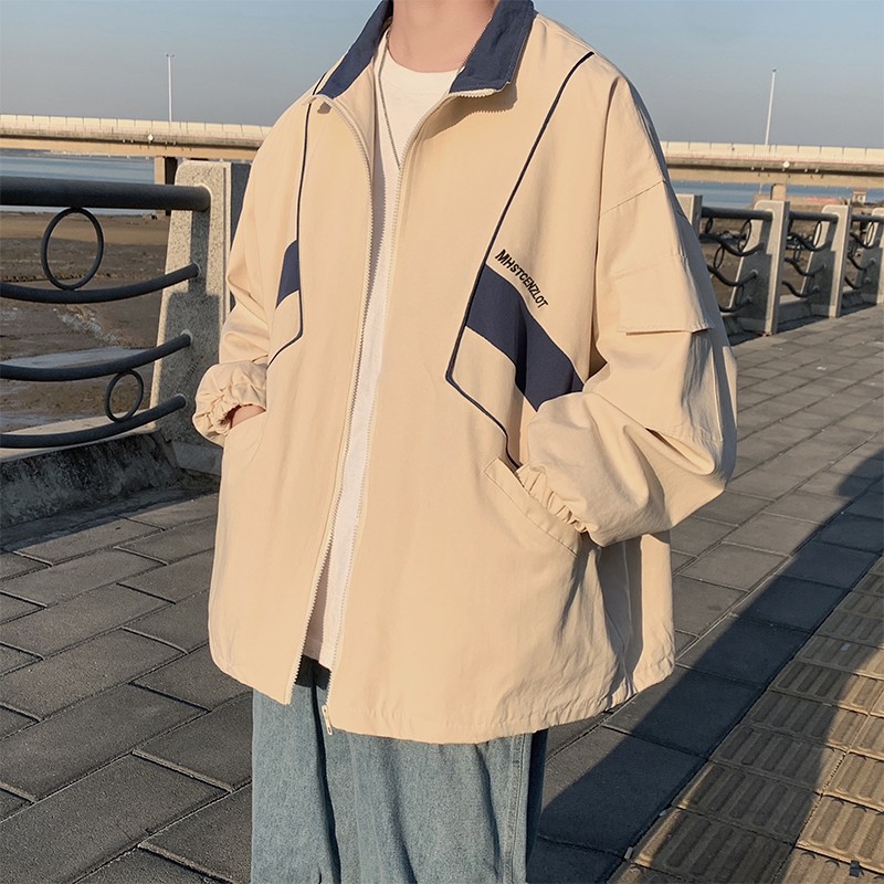 Vintage Windbreaker Nylon - Amerykańska kurtka wiatrówka męska wiosna lato