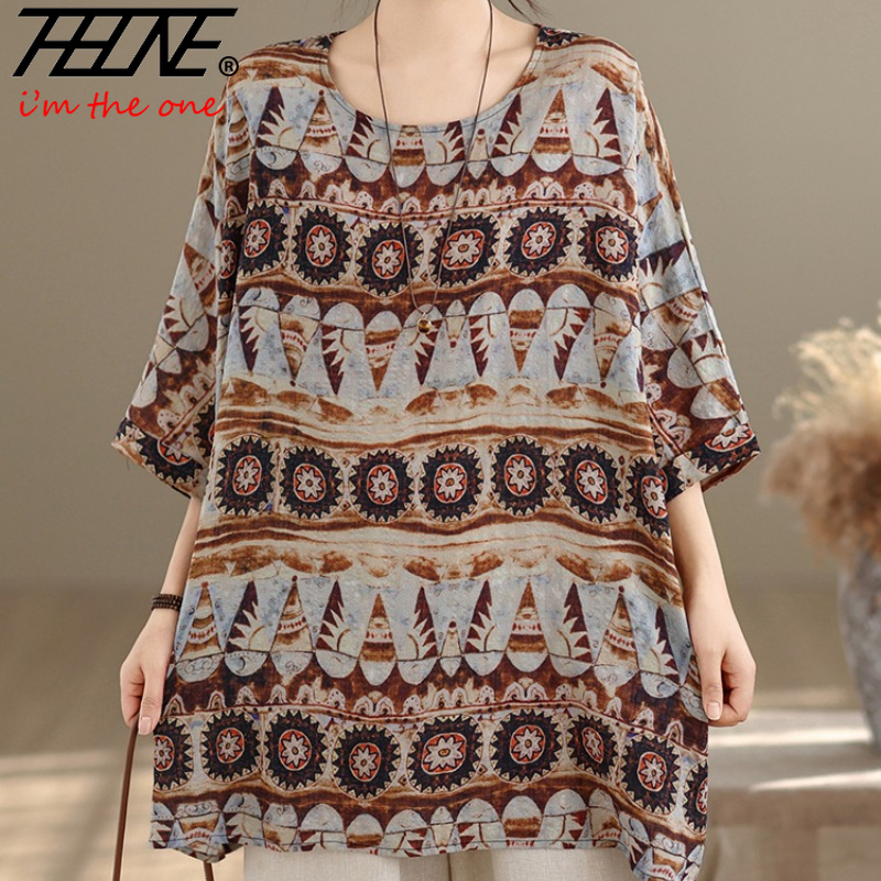 Vintage Fashion Jersey - THHONE Moda Plus Size Letnia Damska