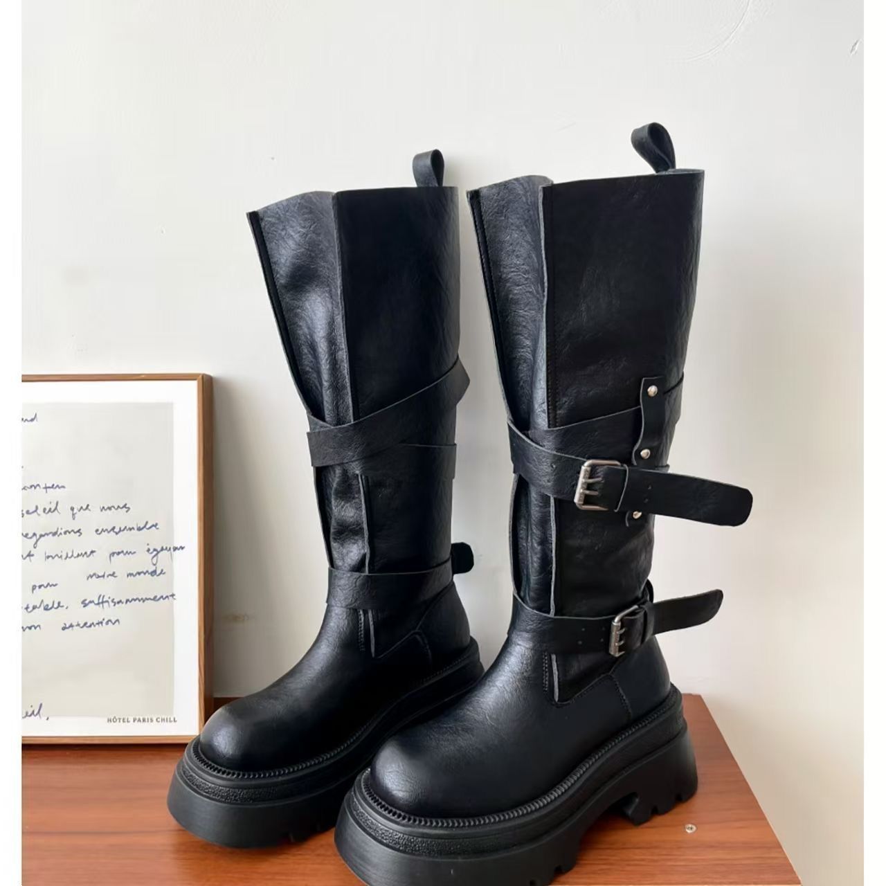 Damskie kozaki za kolano z gru – Vintage Fashion Online recenzja i cena