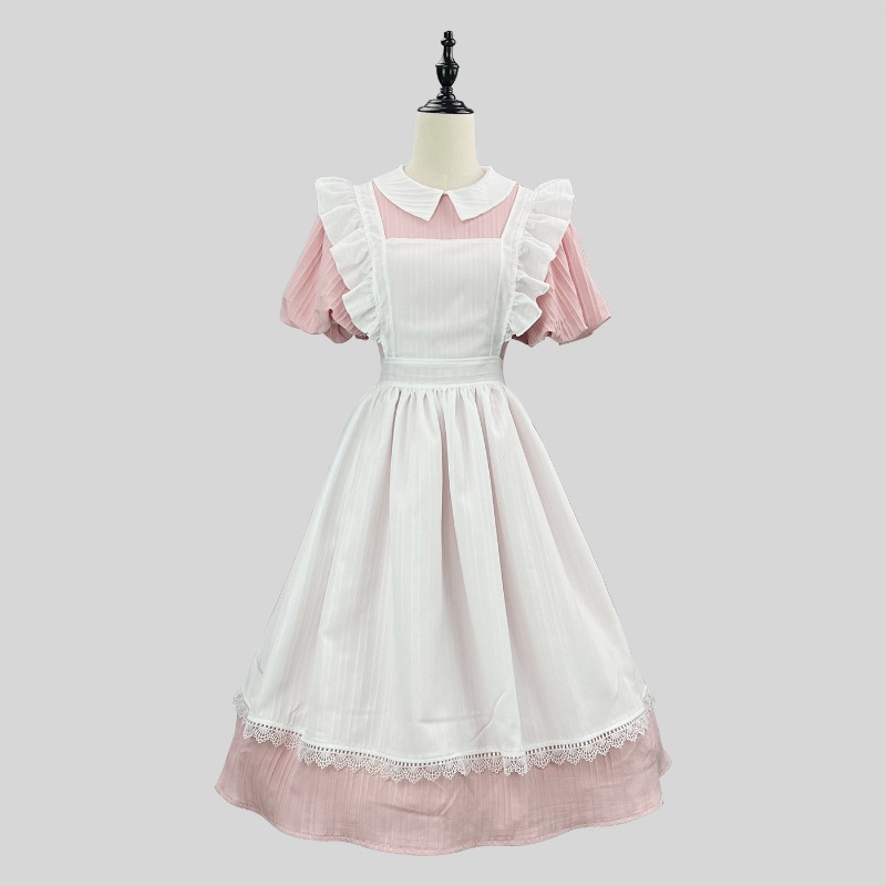 Długa różowo-biała sukienka po – Vintage Fashion Dresses recenzja i cena