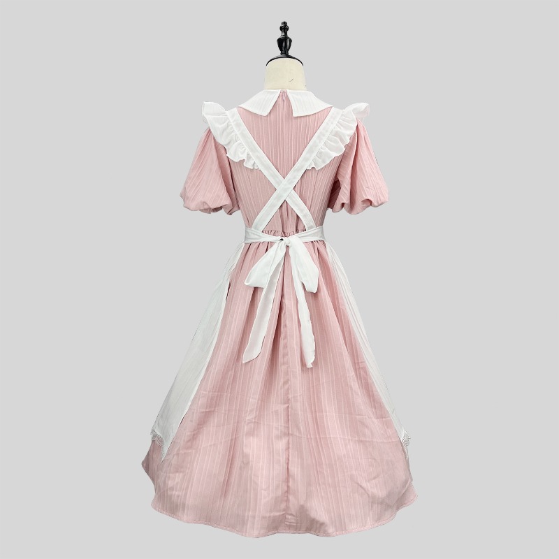 Długa różowo-biała sukienka po – Vintage Fashion Dresses recenzja i cena