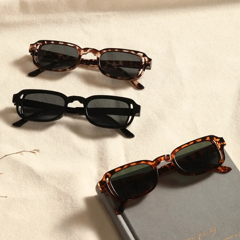 Luksusowe prostokątne okulary  – Vintage Fashion Enthusiasts recenzja i cena