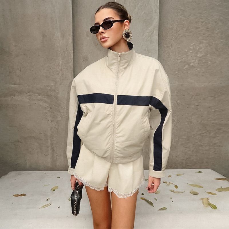 Damska kurtka wiatrówka z blok – Vintage Windbreaker Nylon recenzja i cena