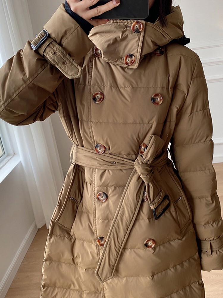 Damska zimowa wiatrówka długa  – Vintage Windbreaker Nylon recenzja i cena